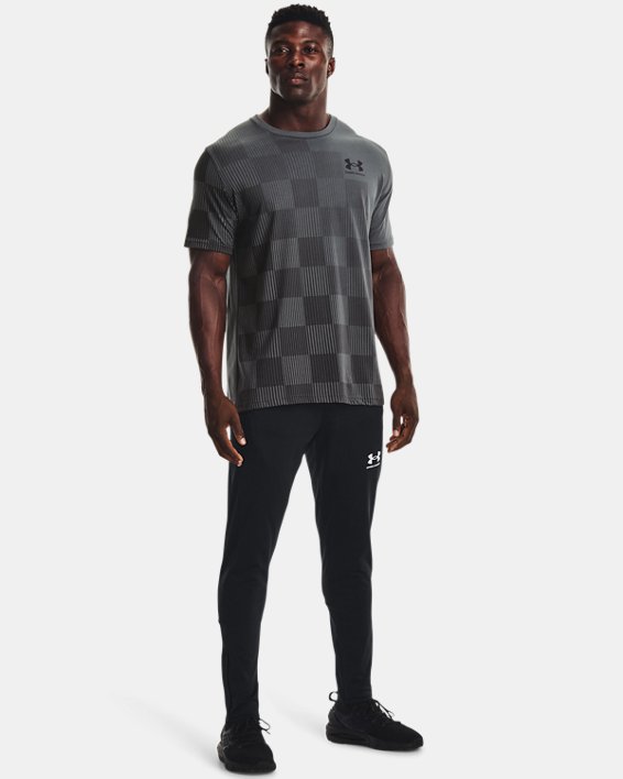 Men's UA Checker Print T-Shirt, Gray, pdpMainDesktop image number 2